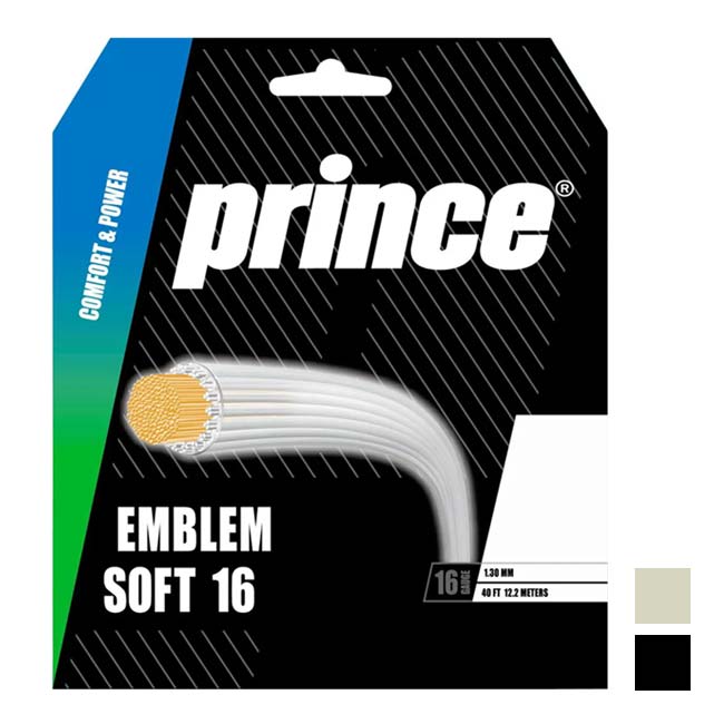 「単張パッケージ品」プリンス(Prince) EMBLEM SOFT エンブレムソフト (1.25／1.30) 硬式テニス マルチフィラメントガット 7JJ046／7JJ047(24y9m)
