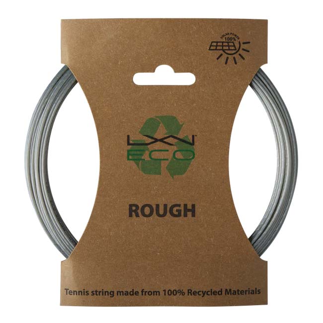 「単張パッケージ品」ルキシロン(Luxilon) ECO ROUGH 125 SET エコ ラフ 125(1.25mm) 硬式テニス ポリエステルガット WR8310401125-グレー(23y10m)