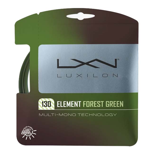 「単張パッケージ品」ルキシロン(Luxilon) ELEMENT エレメント FOREST GREEN 130 16(1.30mm) 硬式テニス ポリエステルガット WRX830930130(23y6m)