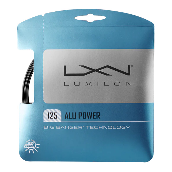 「単張パッケージ品」ルキシロン(Luxilon) ALU POWER SET BLACK 125 アルパワー セット ブラック 125 硬式テニス ポリエステルガット WR8306901125(22y9m)