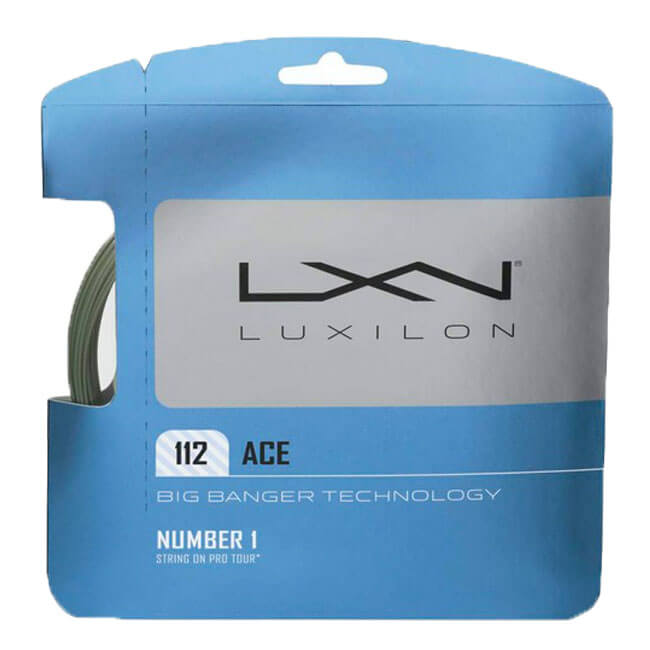 【パッケージ品】ルキシロン(LUXILON) ビッグバンカ― エース 1.12mm ゴールド 硬式テニス ポリエステルガット
