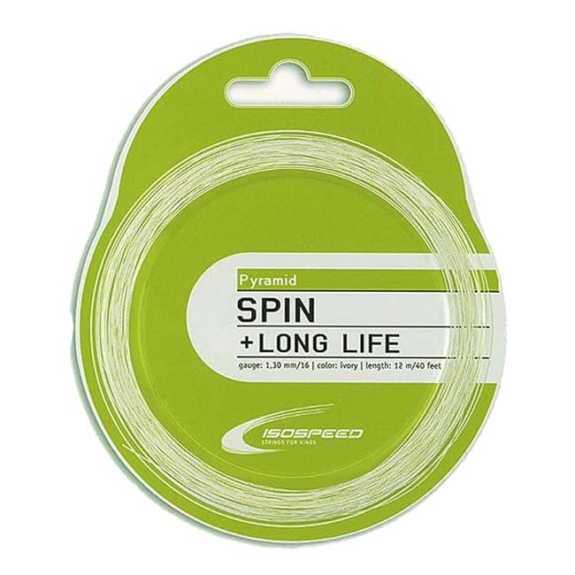 【単張パッケージ品】イソスピード(Isospeed) PYRAMID ピラミッド 1.30mm 硬式テニス ポリエステルガット(25y12m)