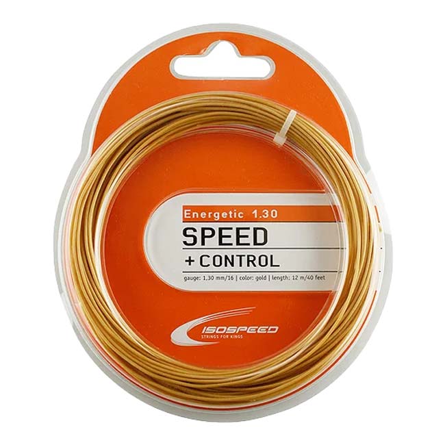 「単張パッケージ品」イソスピード(Isospeed) Energetic エネジェティック 17(1.20mm)／16(1.30mm) 硬式テニス マルチフィラメントガット (24y1m)