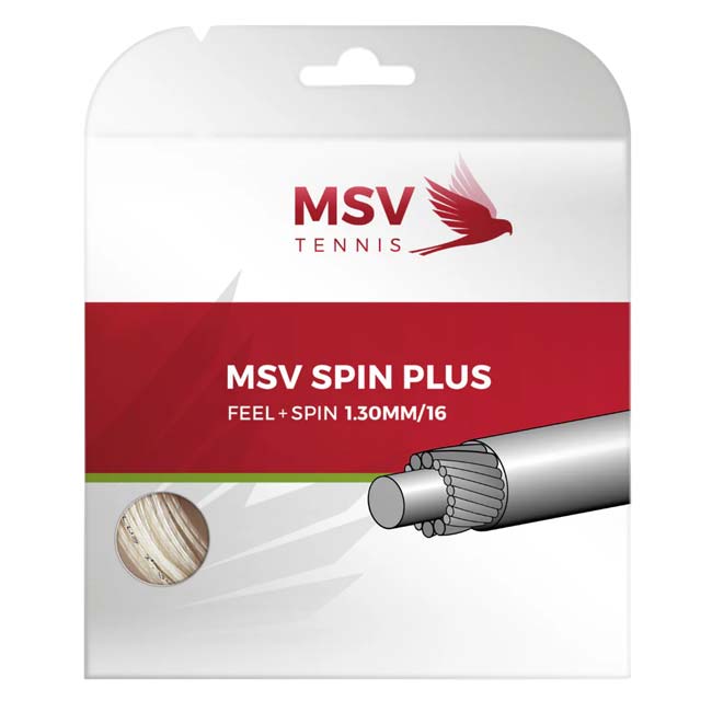 【単張パッケージ品】MSV(エムエスブイ) SPIN PLUS スピンブラス 1.30mm パールホワイト 硬式テニス ポリエステルガット(26y4m)