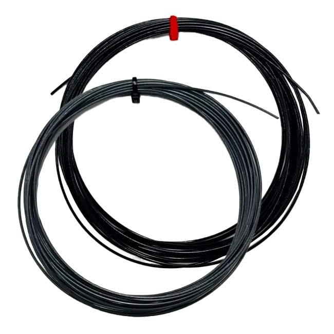 「お試し12Mカット品」トアルソン(TOALSON) コンボ・シリーズ スピード コンボ ブラックシルバー×ブラック 硬式テニス ポリエステルガット(24y7m)