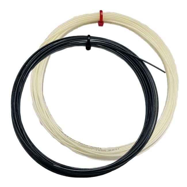 「お試し12Mカット品」トアルソン(TOALSON) コンボ・シリーズ パワー コンボ ブラックシルバー×ホワイト 硬式テニス ハイブリッドガット(24y7m)