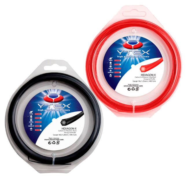 [単張パッケージ品]YTEX(ワイテックス) ヘキサゴン-X 1.25mm／1.28mm 12M 硬式テニス ポリエステルガット (19y6m)
