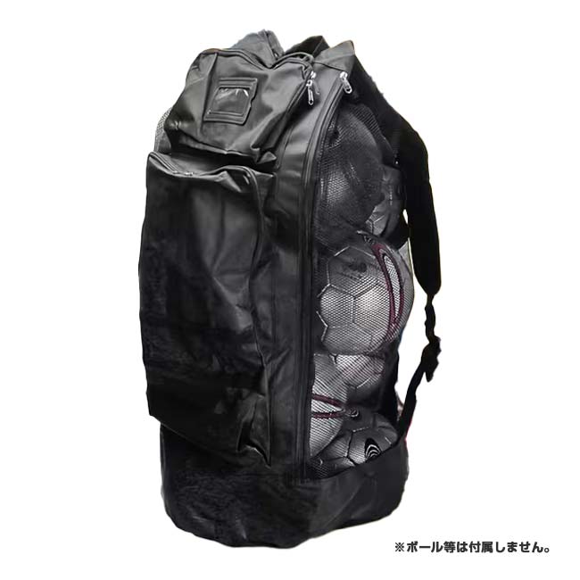 【さまざまなボールの持ち運びに対応】 大容量 ボールギアバッグ 耐久性メッシュスポーツ用品オーガナイザー メッシュスポーツバッグ TE049972 BK(25y11m)