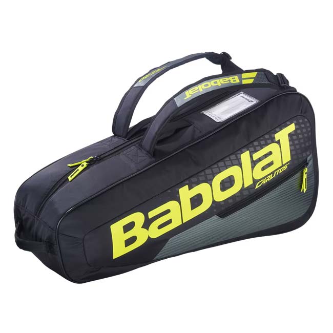 【ジュニアラケット用】【３本収納】バボラ(Babolat) 2026 ジュニア RH Carlitos カルリトス ジュニアラケットバッグ 751247-100 ブラック×Fイエロー(26y3m)