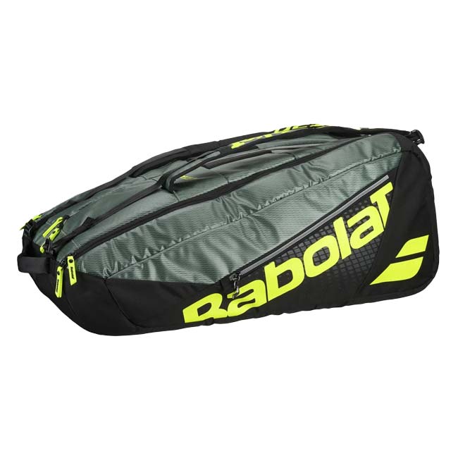 【１２本収納】バボラ(Babolat) 2026 RH12 Pure Aero ピュアアエロ ラケットバッグ テニスバッグ 751238-100 Mグレー×BK×Fイエロー(26y3m)