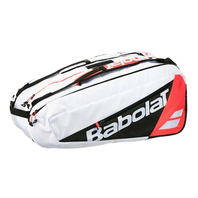 「１２本収納」バボラ(Babolat) 2024 RH12 PURE STRIKE ピュアストライク ラケットバッグ テニスバッグ 751225-374 ホワイト×BK×レッド(24y2m)