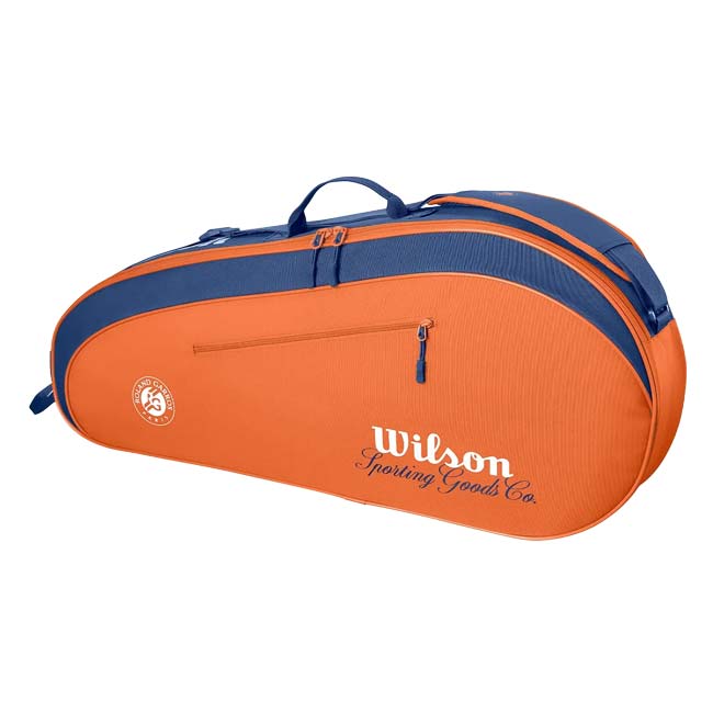 【３本収納】ウィルソン(Wilson) 2026 TEAM チーム ROLAND GARROS ローランギャロス 3PK ワンショルダー ラケットバッグ WR8053401001 クレー×ネイビー(26y7m)