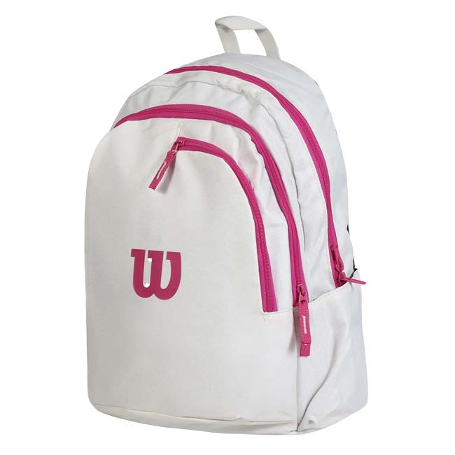 【ラケット収納可】ウィルソン(Wilson) ADVANTAGE BACKPACK アドバンテージ バックパック リュックサック WR8041902001 オフホワイト×ピンク(26y3m)