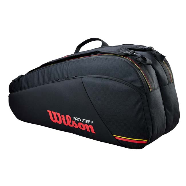 【６本収納】ウィルソン(Wilson) 2026 PRO STAFF CLASSIC 6PK プロスタッフ クラシック 6PK ラケットバッグ テニスバッグ WR8051801001 ブラック(26y1m)