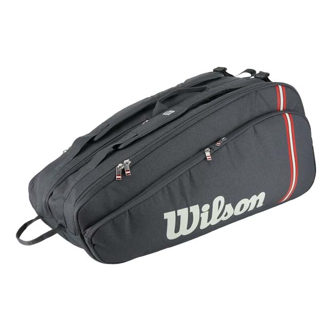 国内未発売モデル】【１２本収納】ウィルソン(Wilson) 2025 TOUR ツアー 12PK ラケットバッグ テニスバッグ WR8037301001 ブラック(25y5m)