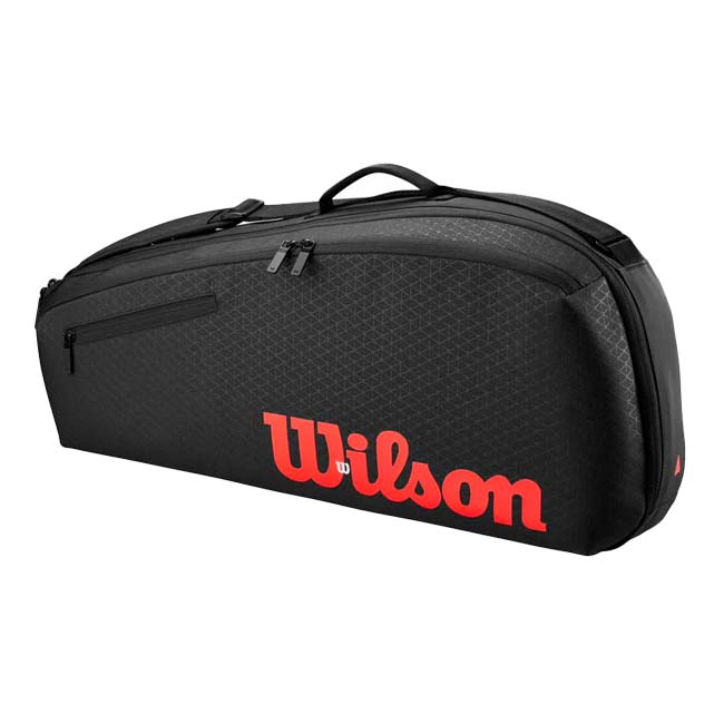 国内未発売モデル】【３本収納】ウィルソン(Wilson) 2025 CLASH V3 クラッシュV3 3PK ラケットバッグ ワンショルダー テニスバッグ WR8038001001 ブラック×インフラレッド(25y5m)