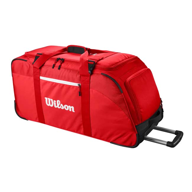【ラケット収納可】ウィルソン(Wilson) 2025 SUPER TOUR スーパーツアー トラベルバッグ ホイール付きバッグ WR8037201001 レッド(25y4m)