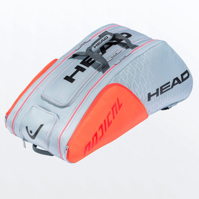 [１２本収納]ヘッド(HEAD) 2021 RADICAL 12R ラジカル 12R モンスターコンビ ラケットバッグ 283501-GROR グレー×オレンジ(21y2m)