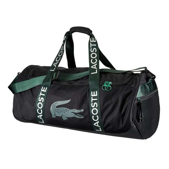 テクニファイバー(Tecnifibre) 2023 LACOSTE L.23 BAG ドラムバッグ テニスバッグ NH4495WW-ブラック×グリーン(23y10m)