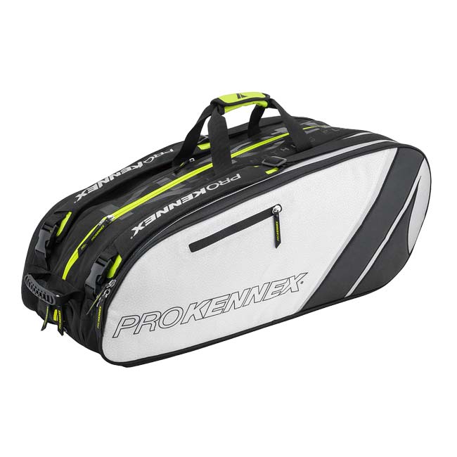 【１２本収納】プロケネックス(ProKennex) TOUR Triple Thermal ツアートリプル サーマルラケットバッグ テニスバッグ AYBG2301クールグレー×ブラック(24y8m)