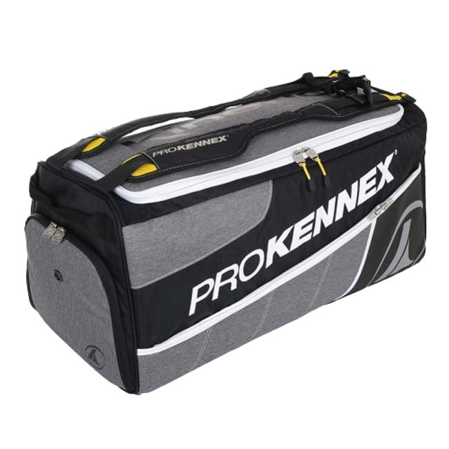 「ラケット収納可」プロケネックス(ProKennex) KINETIC ラックパック トラベルバッグ ダッフルバッグ テニスバッグ AYBG1804-グレー×ブラック(24y3m)