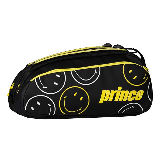 【６本収納】プリンス(Prince) 2025 PRINCE×SMILEY ツアー 2 COMP ラケットバッグ テニスバッグ 6B027111-BK ブラック(25y10m)