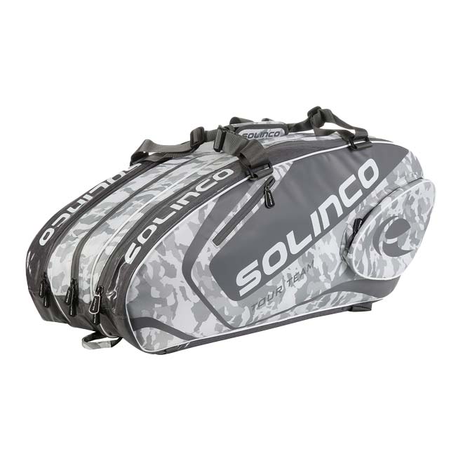 「１５本収納」ソリンコ(SOLINCO) TOUR TEAM CAMO 6R ツアーチーム カモ 15R ラケットバッグ テニスバッグ 1920563-ホワイトカモ(24y6m)
