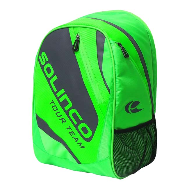 「ラケット収納可」ソリンコ(SOLINCO) TOUR ツアー バックパック リュックサック 1920222 KSB351-ネオングリーン(24y4m)