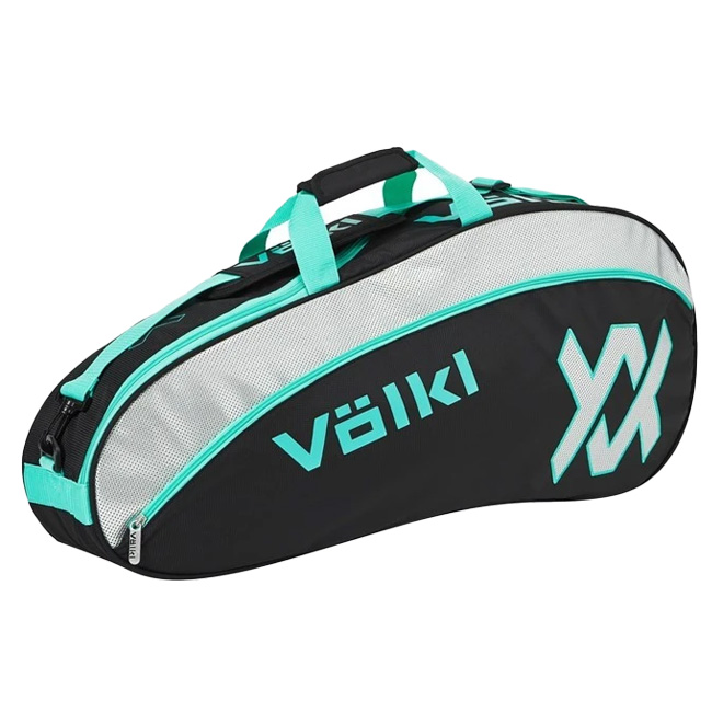 「３本収納」フォルクル(Volkl) 2022 TOUR PRO ツアープロ ラケットバッグ テニスバッグ V71203-BK×ターコイズ×シルバー(22y3m)