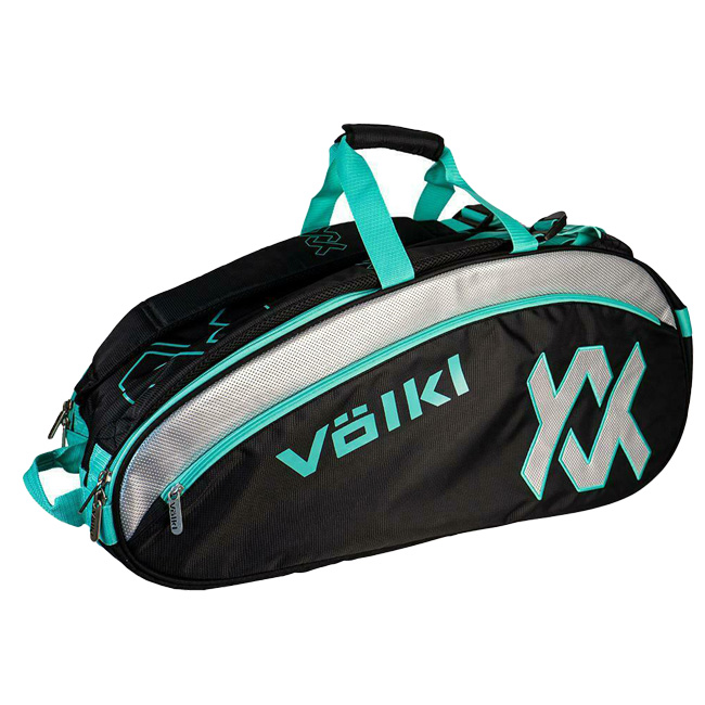 「６本収納」フォルクル(Volkl) 2022 TOUR COMBI ツアーコンビ ラケットバッグ テニスバッグ V71201-BK×ターコイズ×シルバー(22y3m)