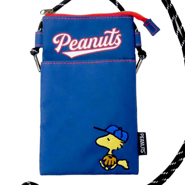 PEANUTS(ピーナッツ) ウッドストック ファスナー付きサコッシュ WS スヌーピー 野球 ベースボール ミニショルダー ショルダーポーチ 197986-24(25y5m)