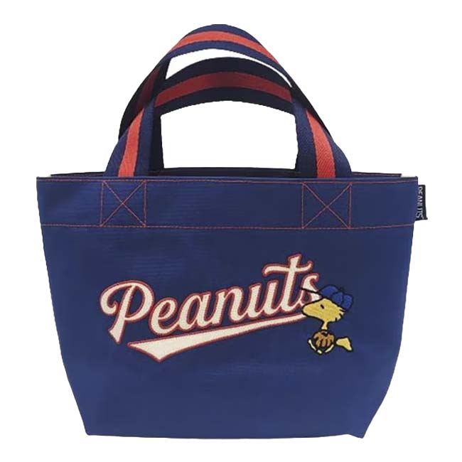 【お出かけが楽しくなる♪】PEANUTS(ピーナッツ) ウッドストック ミニトート WS スヌーピー 野球 ベースボール ランチトート ミニバッグ 197993-24(25y5m)