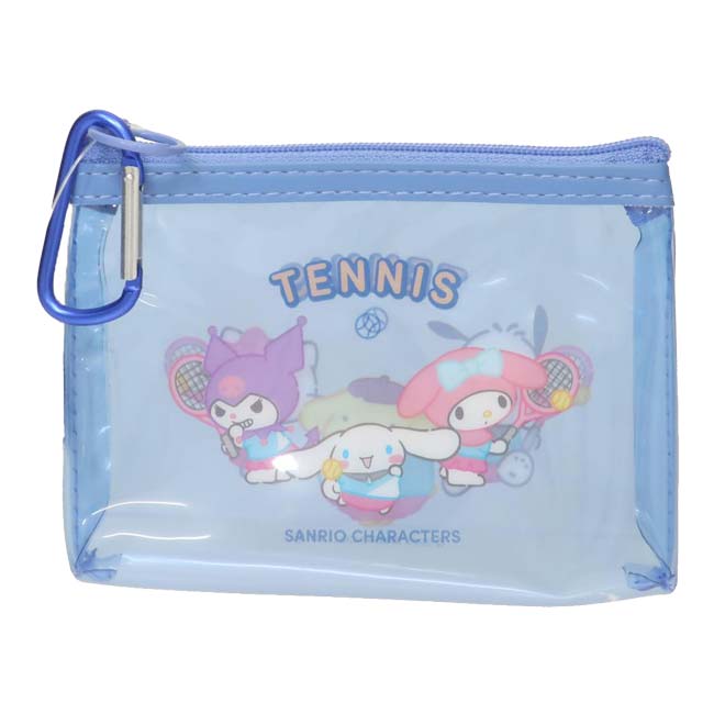 【透け感がかわいい】サンリオ(Sanrio) サンリオキャラクターズ カラビナ付きミニポーチ テニス部 部活 小物入れ アクセサリポーチ 305717(25y5m)
