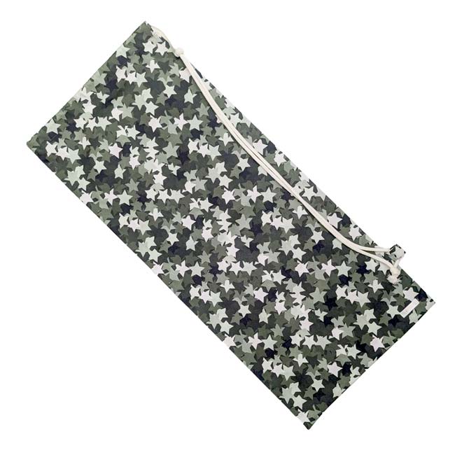 「ラケットケース 便利なソフトタイプ」「２本収納」フェリーチェ(felice) テニスラケット用 ソフトケース 迷彩星柄(カモスター柄) カーキグリーン(24y11m)