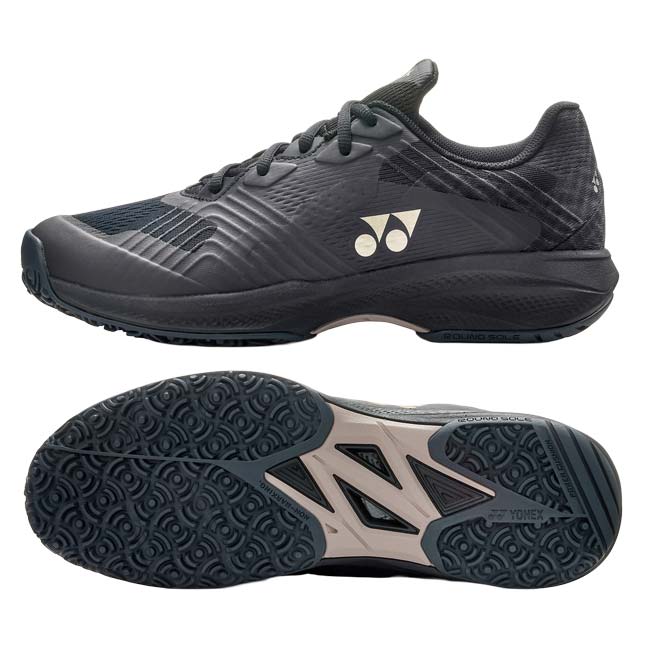 ヨネックス(YONEX) メンズ パワークッション ソニケージ GC オムニクレーコート用テニスシューズ SHTSCMG-185 ブラック×モクグレー(26y7m)