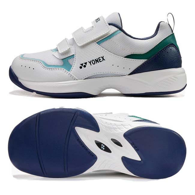 ヨネックス(YONEX) 2026 ジュニア パワークッションプロムーブ CC カーペットコート用テニスシューズ SHTPJVC-136 ホワイト×グリーン(26y2m)