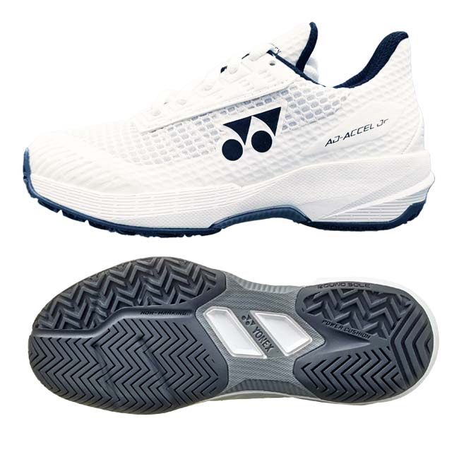 ヨネックス(YONEX) 2025 ジュニア パワークッションアドアクセルジュニアAC オールコート用テニスシューズ SHTAAJA-011ホワイト(25y3m)