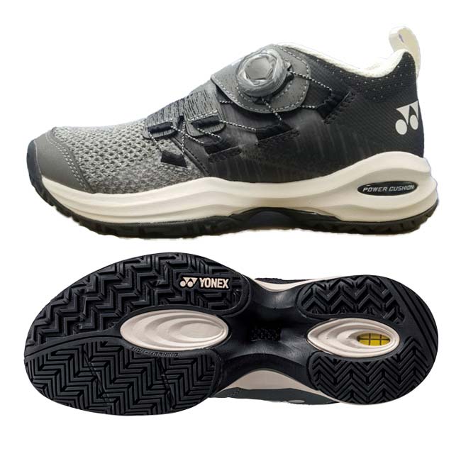 ヨネックス(YONEX) 2024 ユニセックス パワークッションコンフォート ワイド ダイヤル5 AC オールコート用テニスシューズ SHTCWD5A-290 BK×グレー(24y4m)
