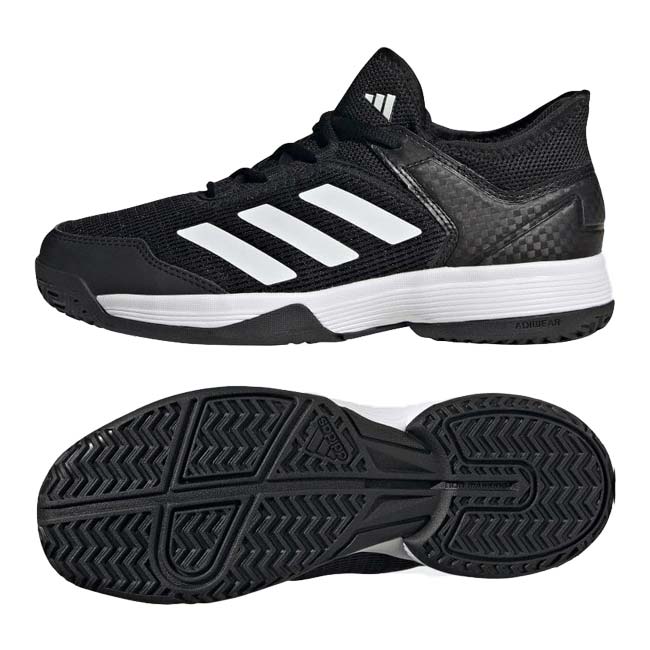 アディダス(adidas) ジュニア ADIZERO アディゼロ UBERSONIC 4K オールコート用 ジュニアテニスシューズ IG9531-コアブラック×FWホワイト(23y6m)