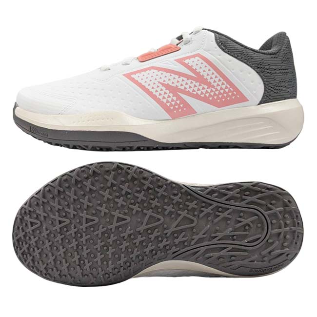 ニューバランス(new balance) 2026 FW レディース 696 v6 O オムニクレーコート用テニスシューズ W6963FI ホワイト×ピンク(26y7m)