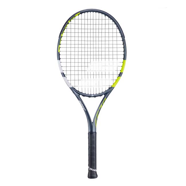 グラファイトコンポジット】バボラ(Babolat) 2026 AERO アエロ JR26 (240g) 海外正規品 硬式テニスジュニアラケット 140518-100 グレー×Fイエロー(26y3m)[NC]