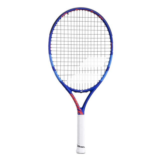 【グラファイトコンポジット】バボラ(Babolat) 2025 ドライブ ジュニア 23 (215g) 海外正規品 硬式テニスジュニアラケット 140512-100ブルー×RD(25y1m)[NC]
