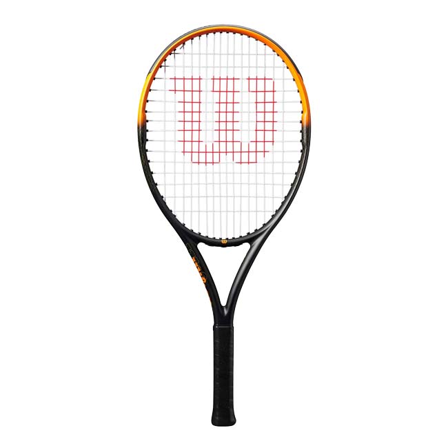 ウィルソン(Wilson) 2025 BURN SPIN JR 25 バーンスピン ジュニア25 (229g) 海外正規品 硬式テニスジュニアラケット WR171610U ブラック×オレンジ(25y7m)[NC]
