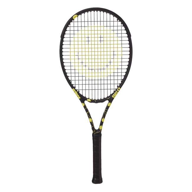 プリンス(Prince) 2025 PRINCE×SMILEY 26 (240g) 海外正規品 硬式テニスジュニアラケット 7T58U595 ブラック×イエロー(26y1m)[NC]