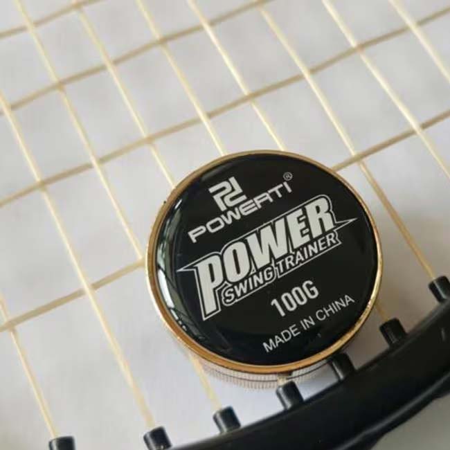 POWERTI(パワーティ) テニスラケット スイングウエイトトレーナー 100g 重量増加 スイング練習 パワー強化 TE109991 ブラック×ゴールド(26y8m)