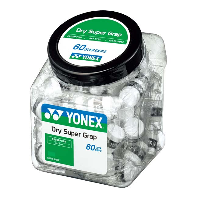 「ドライタイプ60本入り」ヨネックス(YONEX) ドライスーパーグリップ 長尺対応 オーバーグリップテープ AC149-60EX-WH ホワイト(24y7m)
