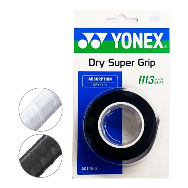 「ドライタイプ3本入り」ヨネックス(YONEX) ドライスーパーグリップ 長尺対応 オーバーグリップテープ AC149-3(23y9m)