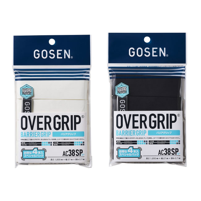 「4本入り」ゴーセン(Gosen) 2021 オーバーグリップ バリアグリップ AC38SP(21y10m)