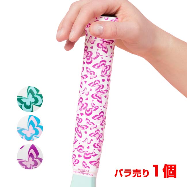 【バラ1個】【ノンパッケージ品】Strawberries and Cream テニス用オーバーグリップテープ タッキー 1本 バタフライコレクション(26y8m)