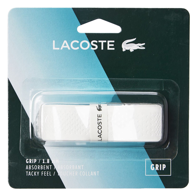 [1回分]テクニファイバー(Tecnifibre) Lacoste×Tecnifibre アブソーベントグリップ 1.8mm リプレイスメントグリップ 51LACGRI21-000 ホワイト(21y6m)